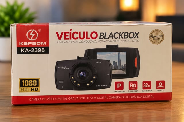Câmera veicular KAPBOM Blackbox KA-2398
